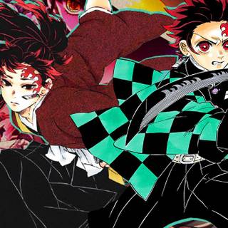 Tanjiro and Yoriichi wallpaper