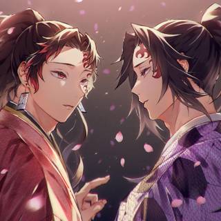 Tanjiro and Yoriichi wallpaper