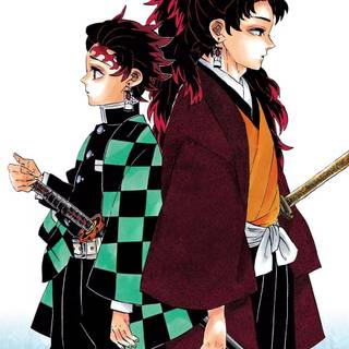 Tanjiro and Yoriichi wallpaper