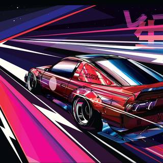 Retro JDM cars wallpaper