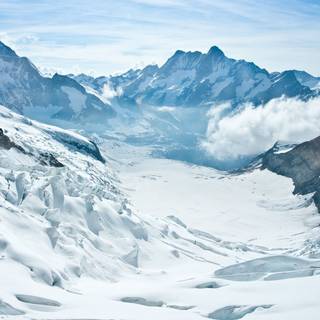 Winter mountains anime wallpaper