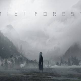 Winter mountains anime wallpaper