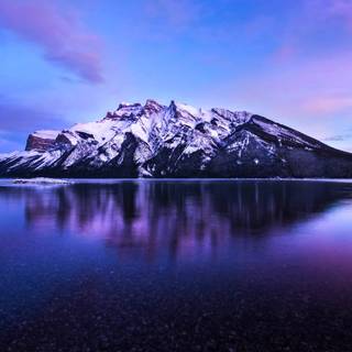 Violet mountain wallpaper