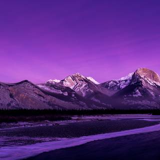 Violet mountain wallpaper