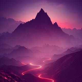 Violet mountain wallpaper