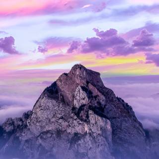 Violet mountain wallpaper