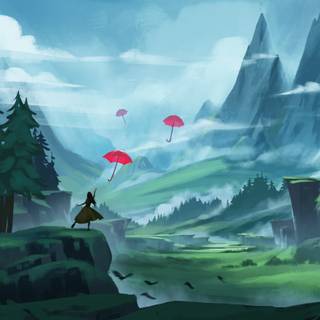 Umbrella 4k wallpaper