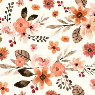 Autumn floral iPhone wallpaper