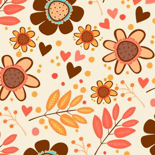 Autumn floral iPhone wallpaper