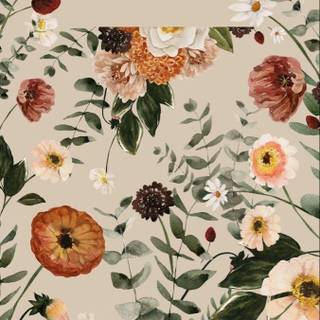 Autumn floral iPhone wallpaper
