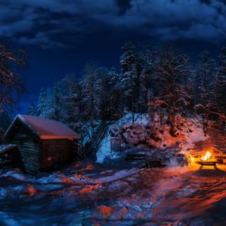 Night scenic wallpaper