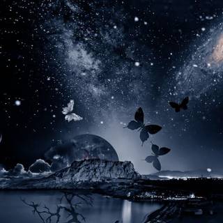 Night scenic wallpaper