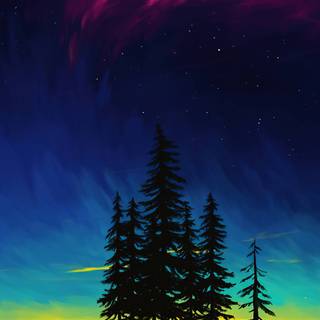 Night scenic wallpaper