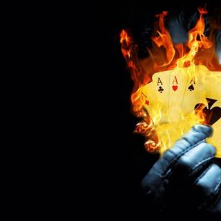 Burning cards wallpaper