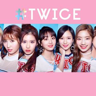 Twice logo pink desktop wallpaper