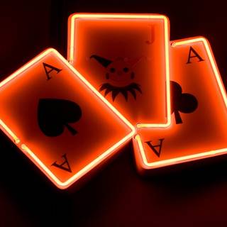 Neon tarot card wallpaper