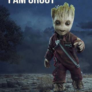 Stitch and Groot wallpaper