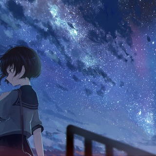 Starry night anime wallpaper