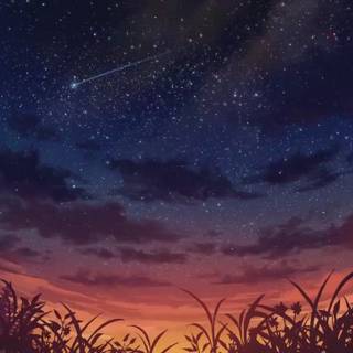 Starry night anime wallpaper