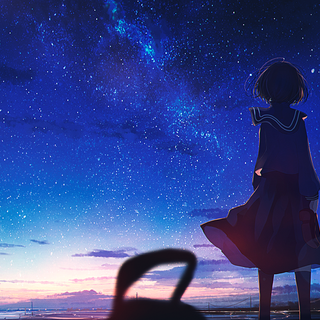 Starry night anime wallpaper