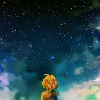 Starry night anime wallpaper