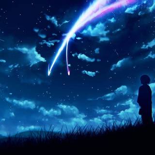 Starry night anime wallpaper