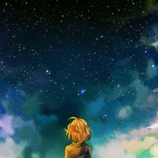 Starry night anime wallpaper