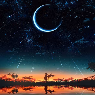 Starry night anime wallpaper