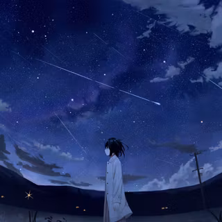 Starry night anime wallpaper