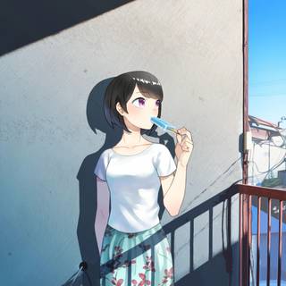 Summer art anime wallpaper