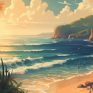 Summer art anime wallpaper