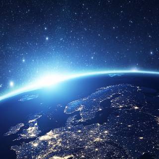 4k blue space wallpaper