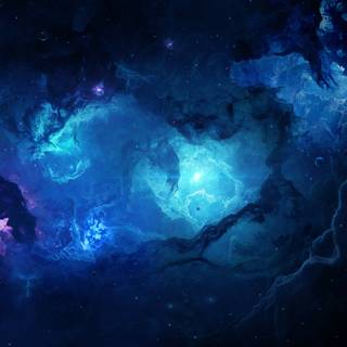 4k blue space wallpaper