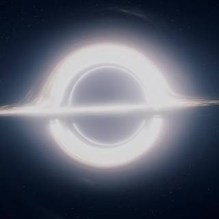 Blue black hole wallpaper