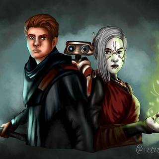 Cal Kestis and Merrin desktop wallpaper