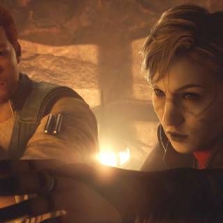 Cal Kestis and Merrin desktop wallpaper