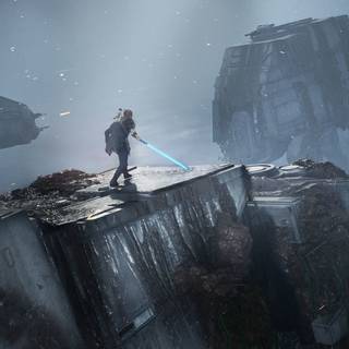 Cal Kestis and Merrin desktop wallpaper