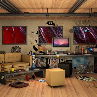 3D office wallpaper