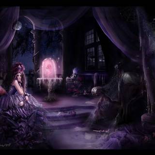 Purple goth wallpaper