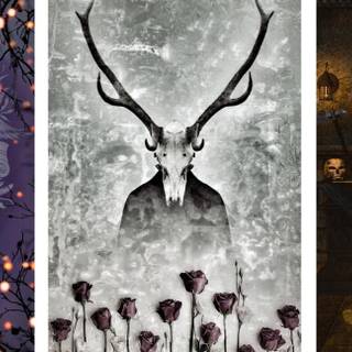 Purple goth wallpaper