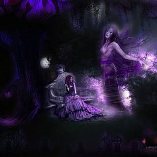 Purple goth wallpaper