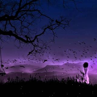 Purple goth wallpaper