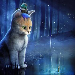 Cat fantasy wallpaper