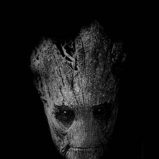 Groot black wallpaper