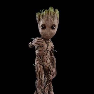 Groot black wallpaper