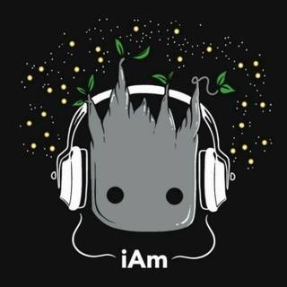 Groot black wallpaper