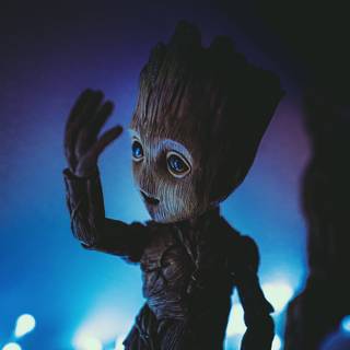 Groot black wallpaper