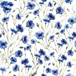 Blue summer flowers wallpaper