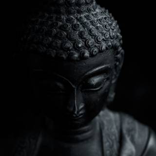 Buddha black 4k wallpaper