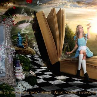 Alice in Wonderland 4k wallpaper